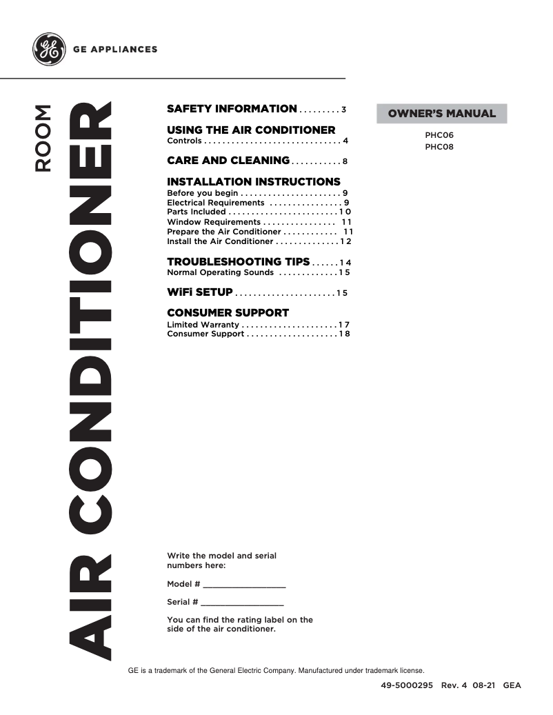 Page n°1 - Guide d'installation GE Profile PHC06LY