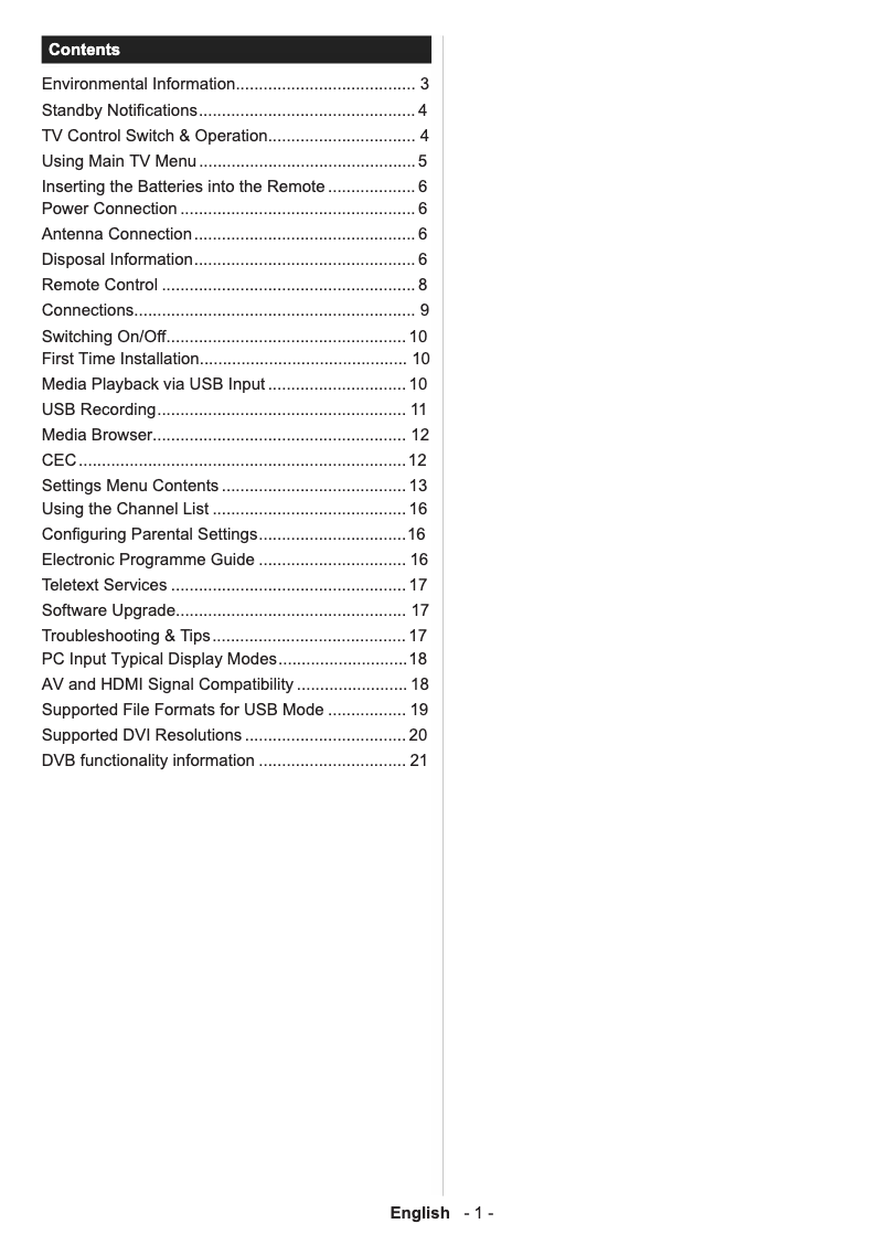 Page 1 de la notice Manuel utilisateur Salora 6500 series 24HLB6500