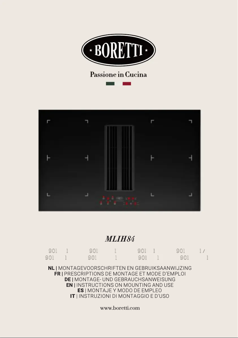 Page 1 de la notice Manuel utilisateur Boretti Milano MLIH84