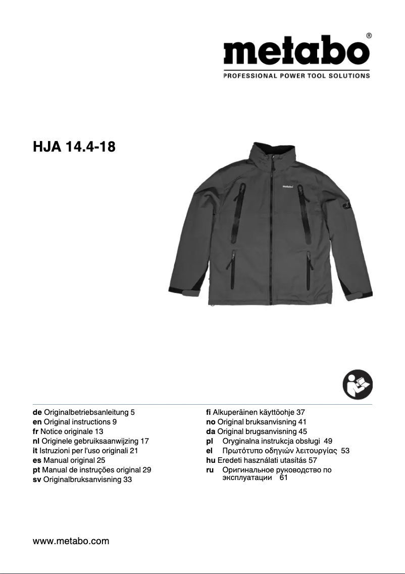 Page 1 de la notice Manuel utilisateur Metabo HJA 14.4-18