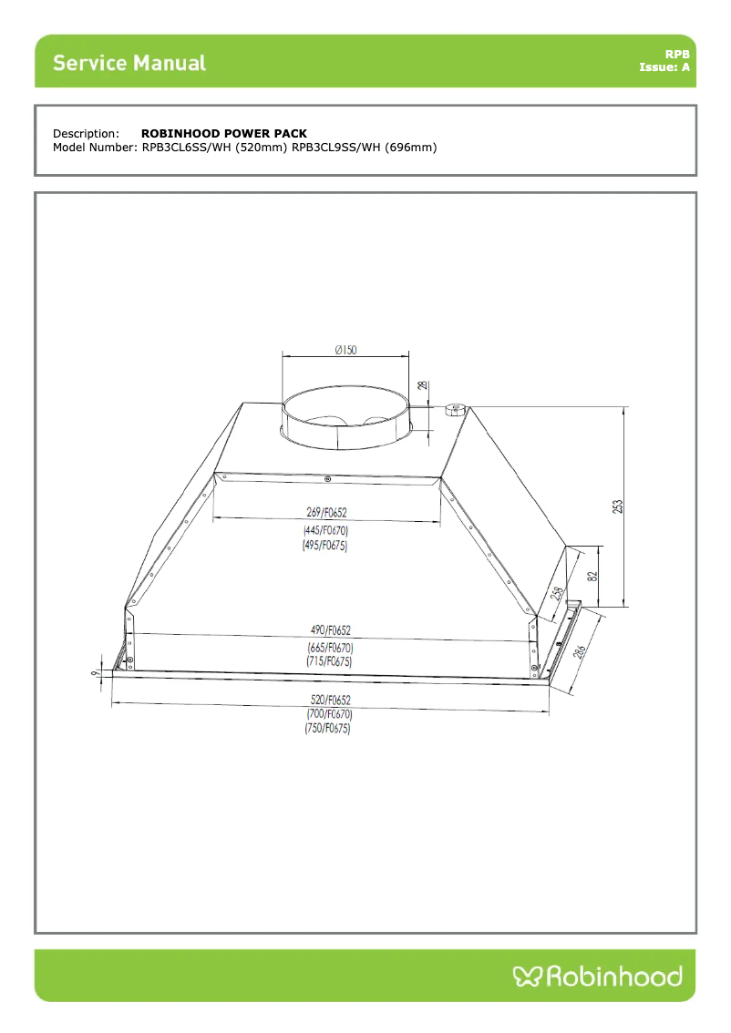 Page n°1 - Fiche technique Robinhood RPB3CL6SS/WH
