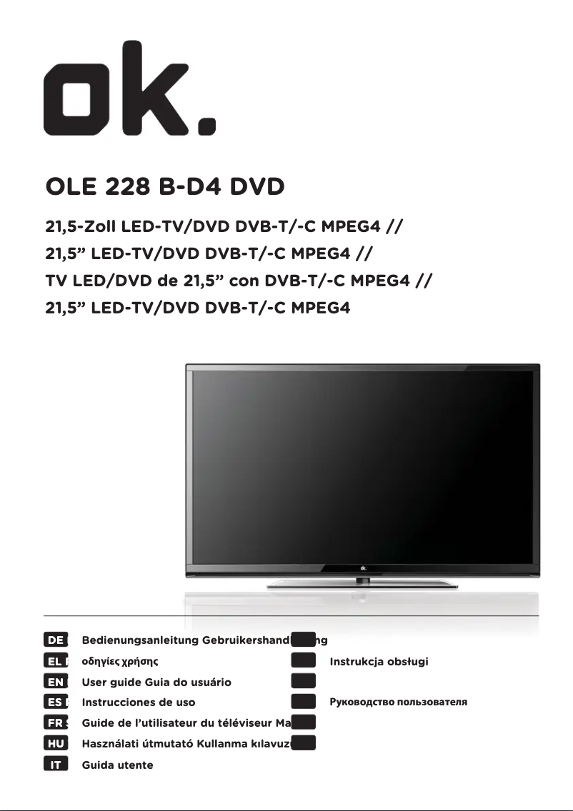Page 1 of the manual User Manual OK OLE 228 B-D4 DVD