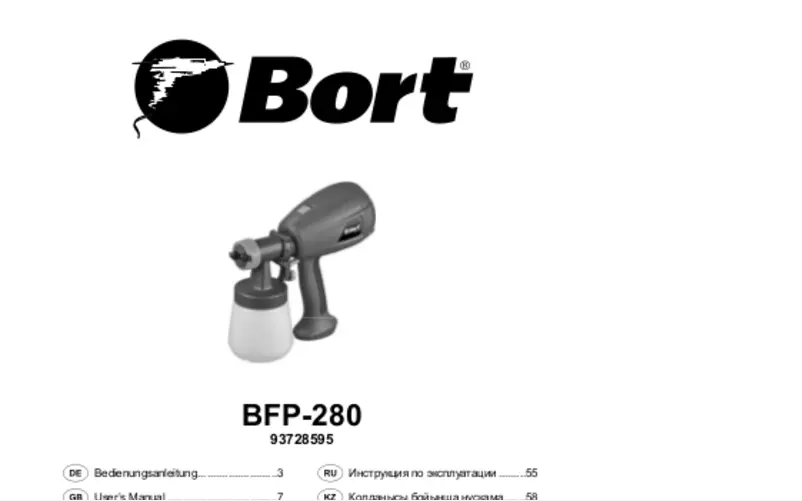 Page n°1 - Manuel utilisateur Bort BFP-280