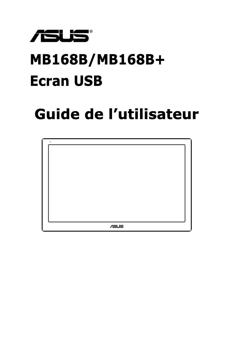 Page 1 de la notice Manuel utilisateur Asus MB168B+