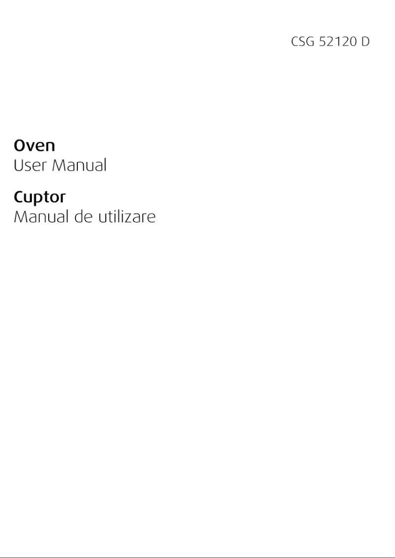 Image de la première page du manuel de l'appareil CSG52120DX