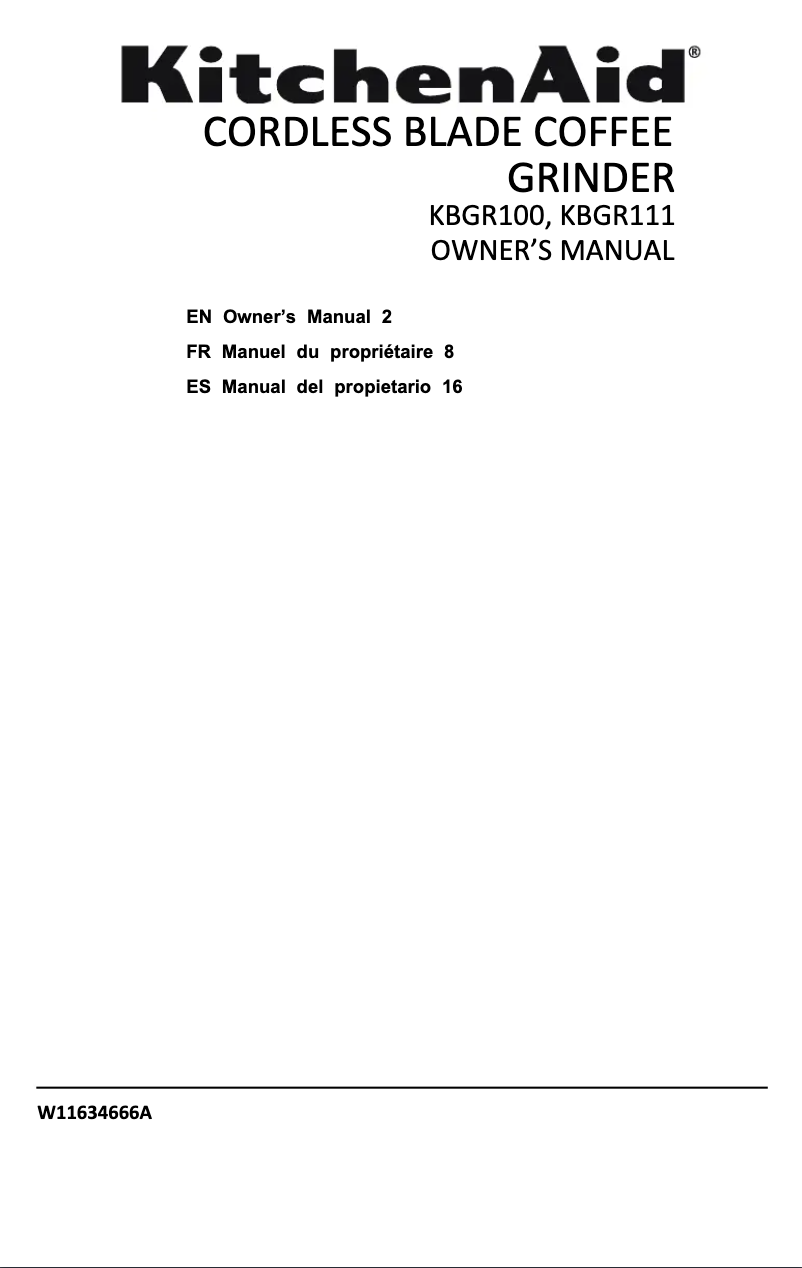 Image de la première page du manuel de l'appareil KBGR111