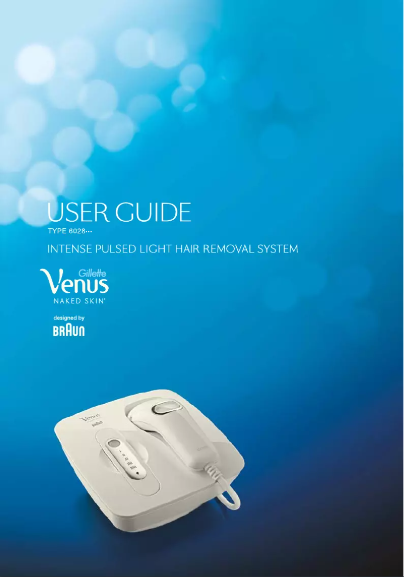 Page 1 de la notice Manuel utilisateur Venus GilletteNaked Skin