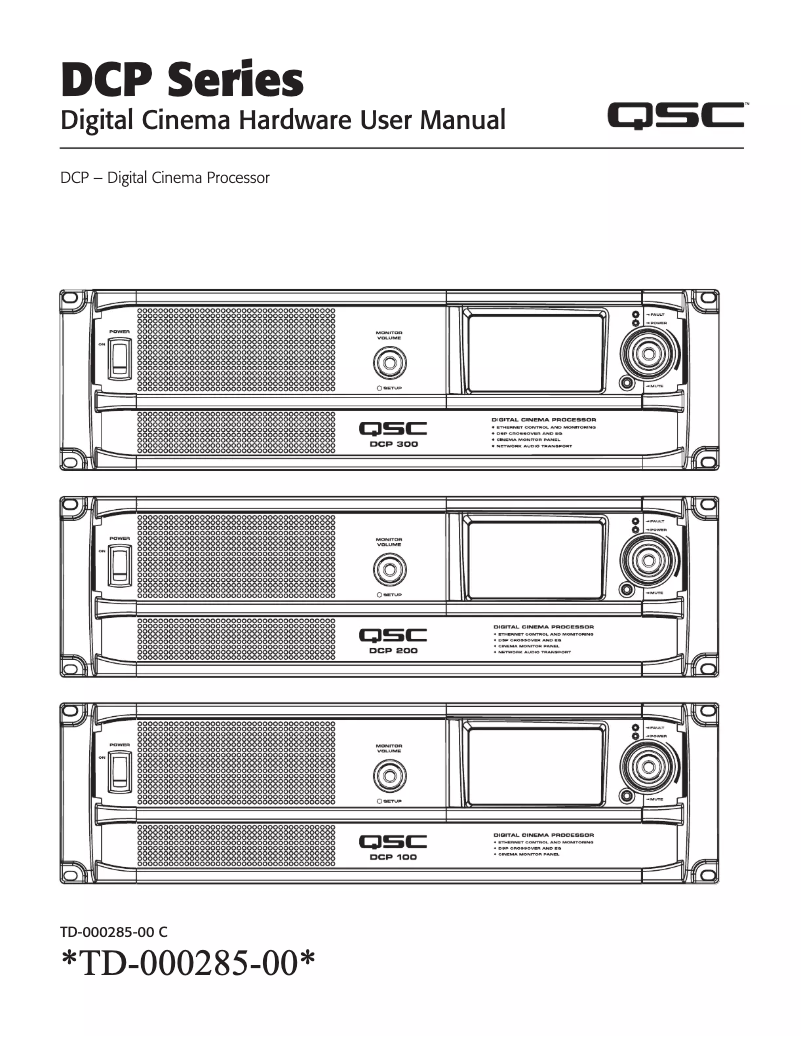 Page n°1 - Manuel utilisateur QSC DCP 300