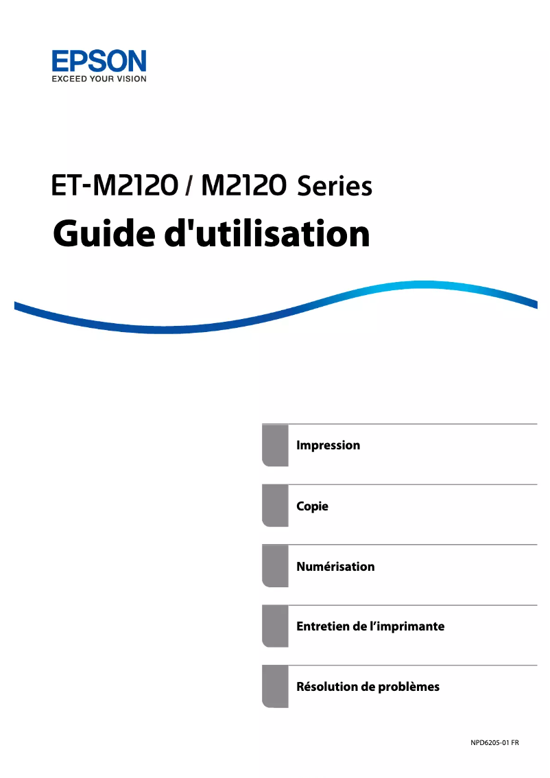 Image de la première page du manuel de l'appareil EcoTank ET-M2120