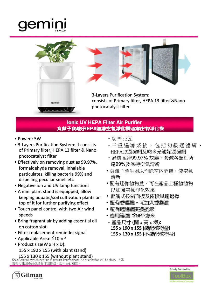 Page n°1 - Manuel utilisateur Gemini GAP12