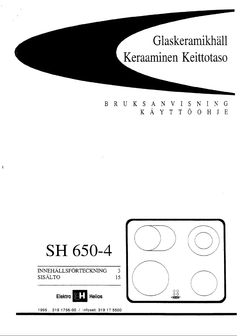 Page n°1 - Manuel utilisateur Elektro Helios SH650-4