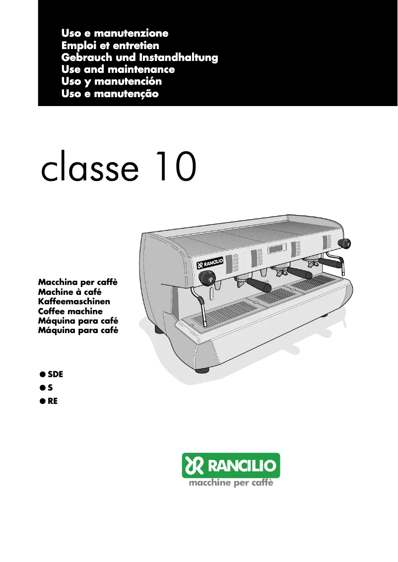 Image de la première page du manuel de l'appareil Classe 10 RE