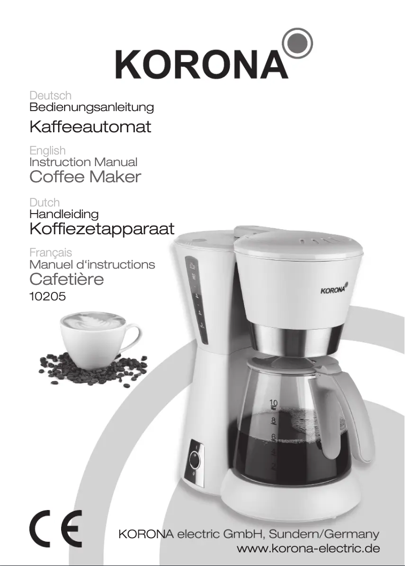Page n°1 - Manuel utilisateur Korona 10205