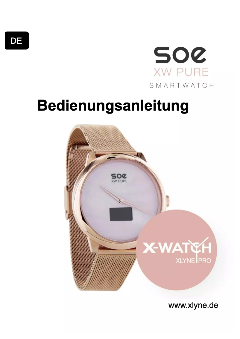 Page 1 de la notice Manuel utilisateur Xlyne Soe XW Pure
