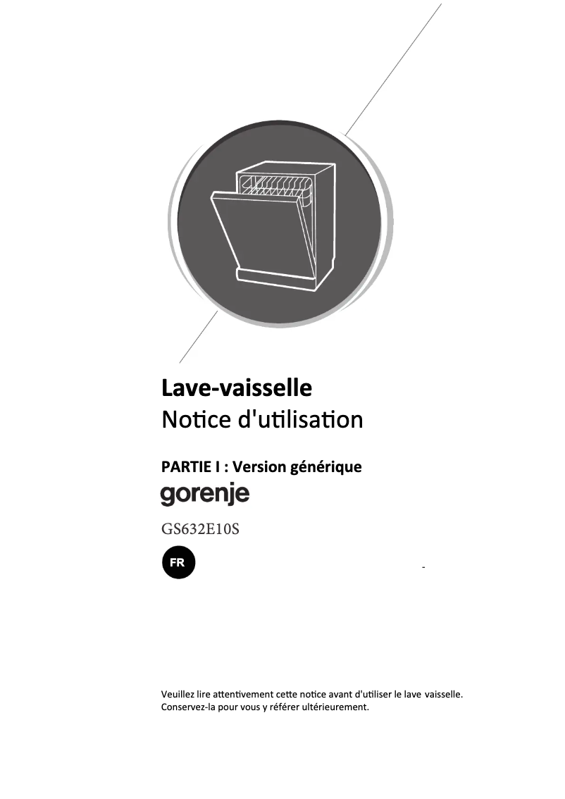Page n°1 - Manuel utilisateur Gorenje GS632E10S