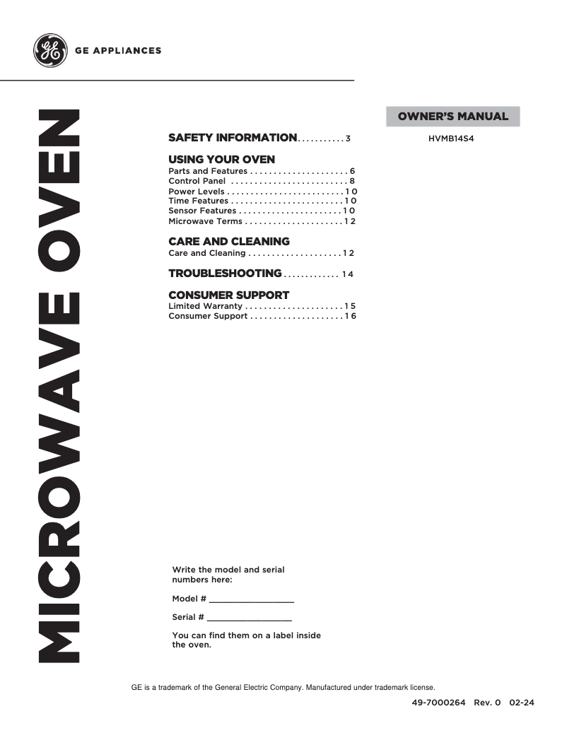 Page n°1 - Manuel utilisateur Hotpoint HVMB14S4WWW