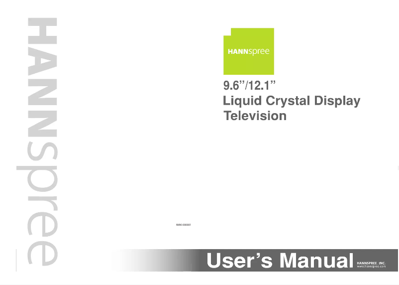 Page 1 de la notice Manuel utilisateur Hannspree HannsFlora