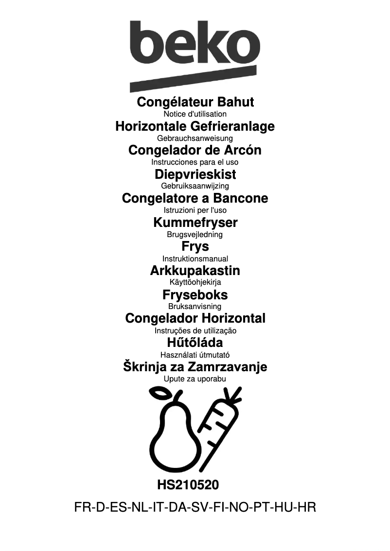 Page n°1 - Manuel utilisateur Beko HS210520