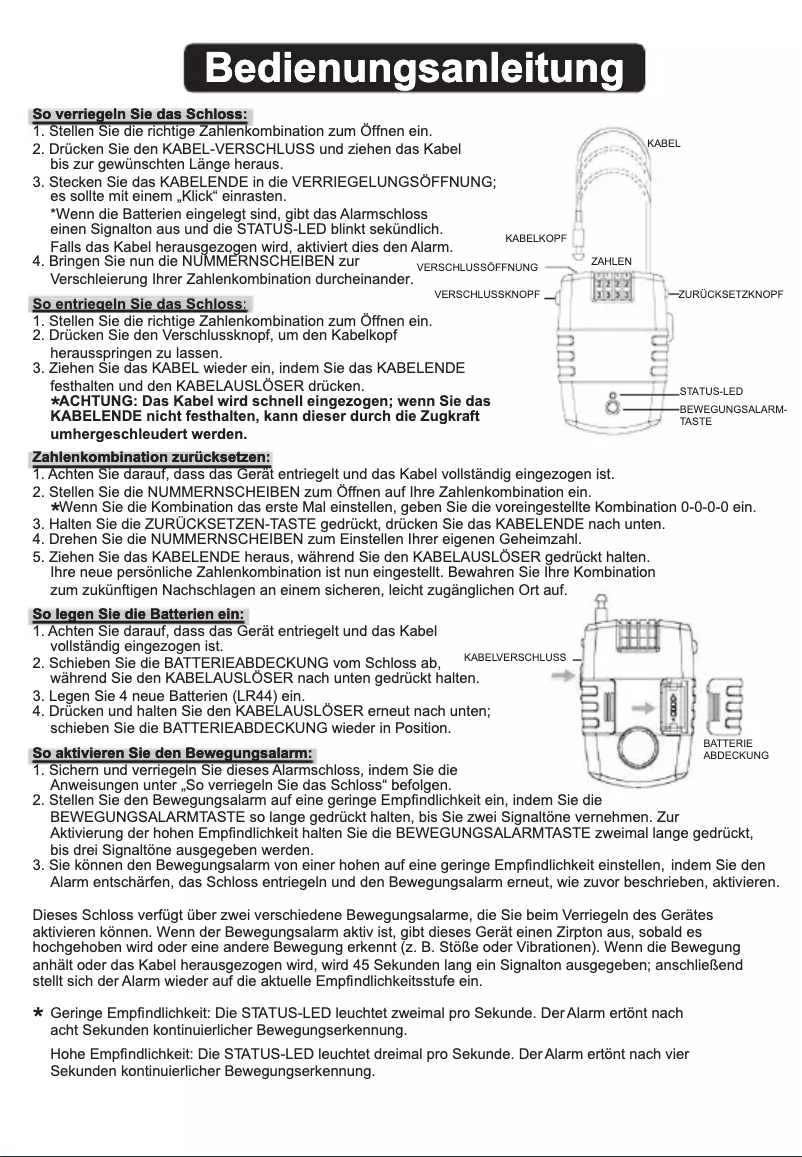 Page n°1 - Manuel utilisateur M-Wave Lock 'n Roll