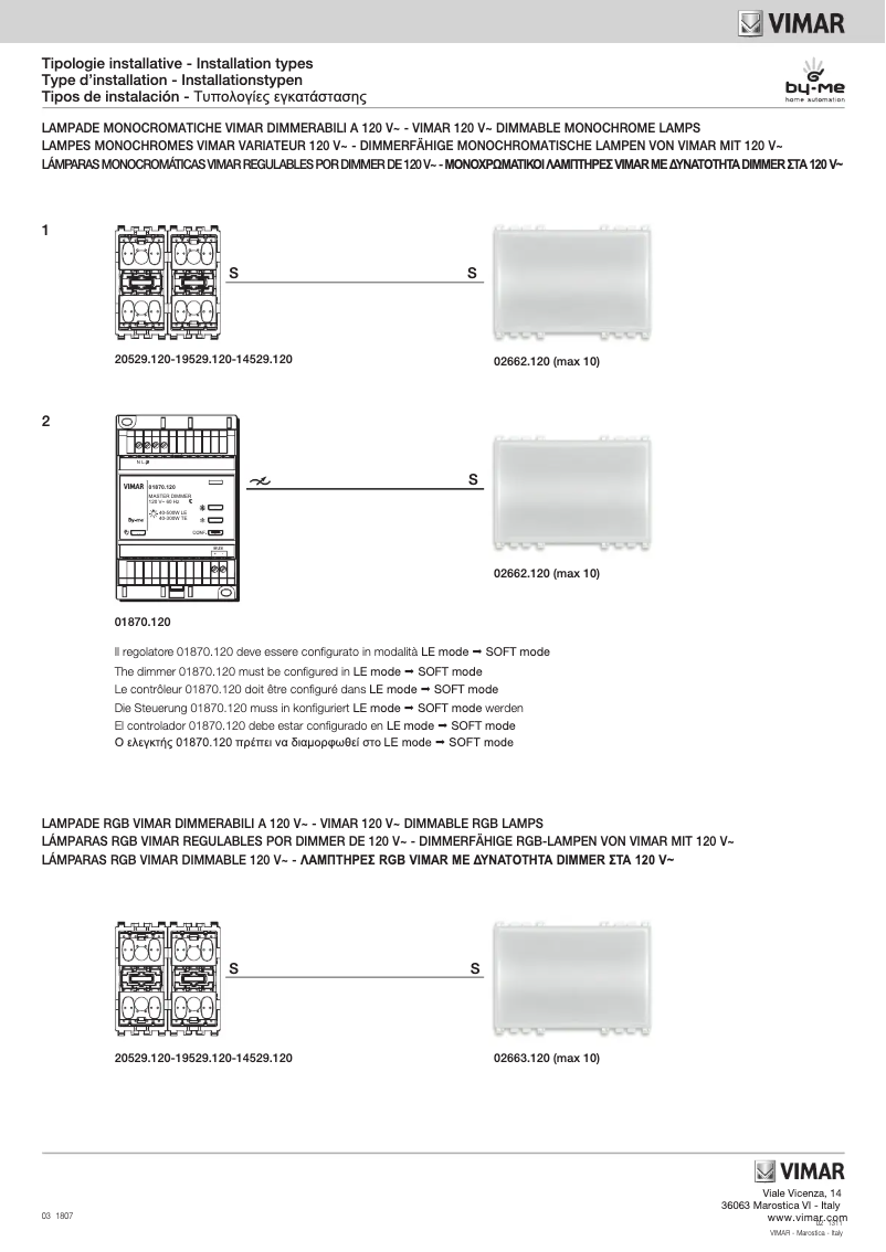 Page n°1 - Guide d'installation Vimar 19137.120.B