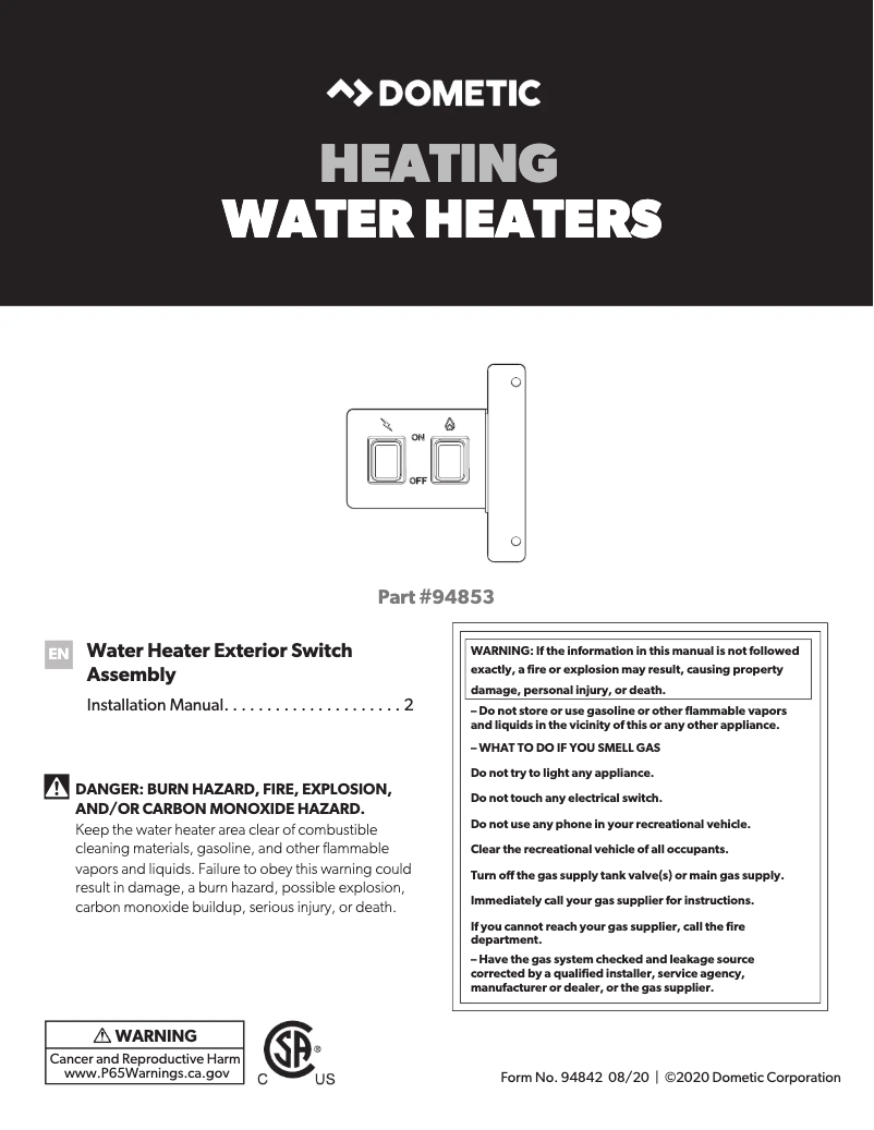 Imagen de la primera página del manual del dispositivo WH-6GA