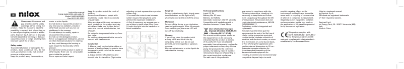 Page 1 de la notice Manuel utilisateur Nilox NXESARROWS