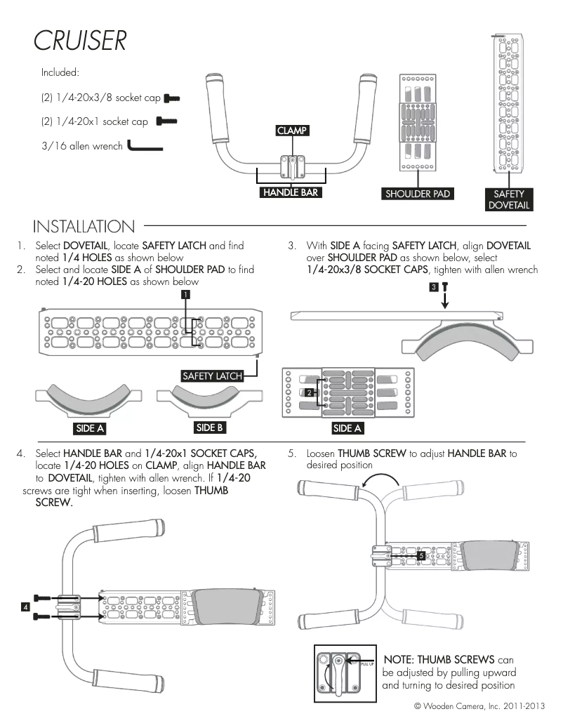Page n°1 - Manuel utilisateur Wooden Camera 161700