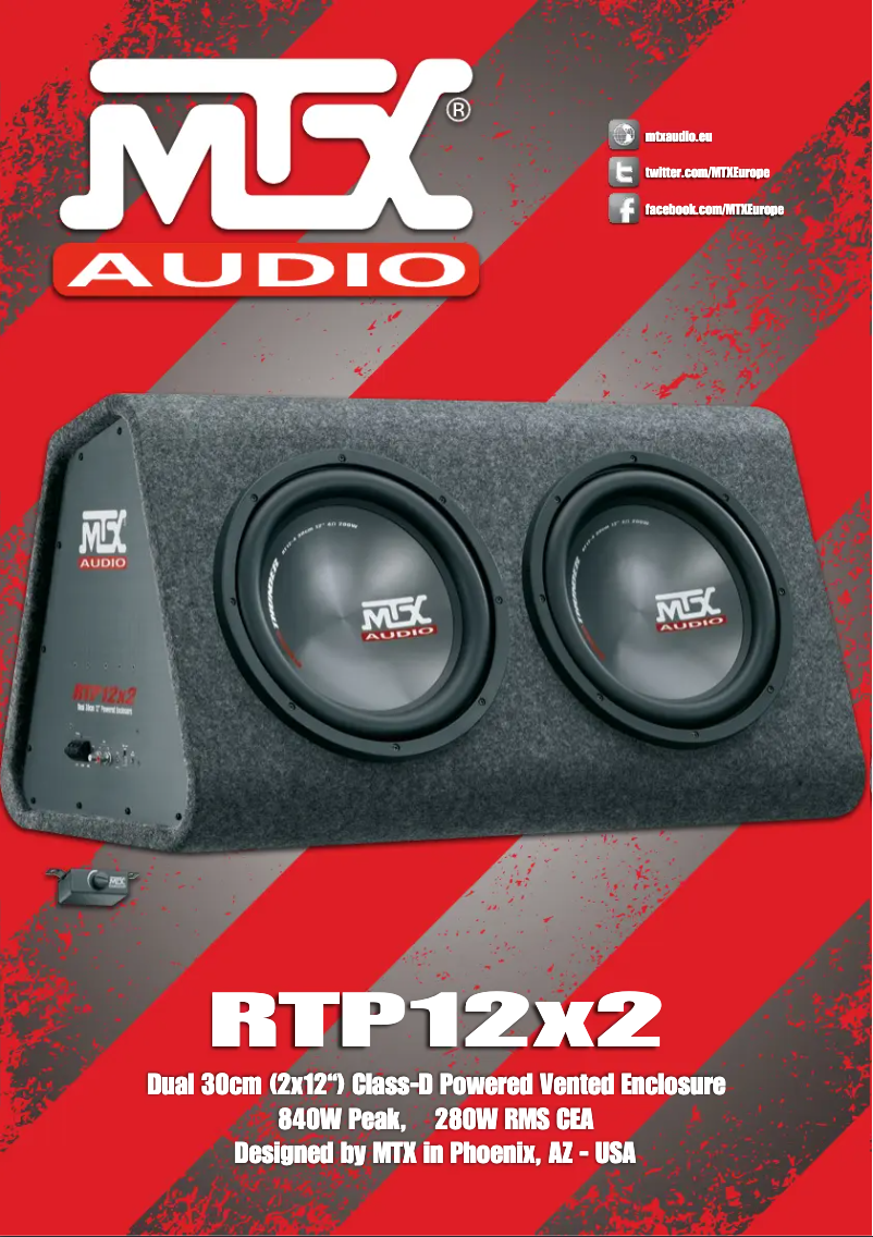 Page 1 de la notice Manuel utilisateur MTX Audio RTP12x2