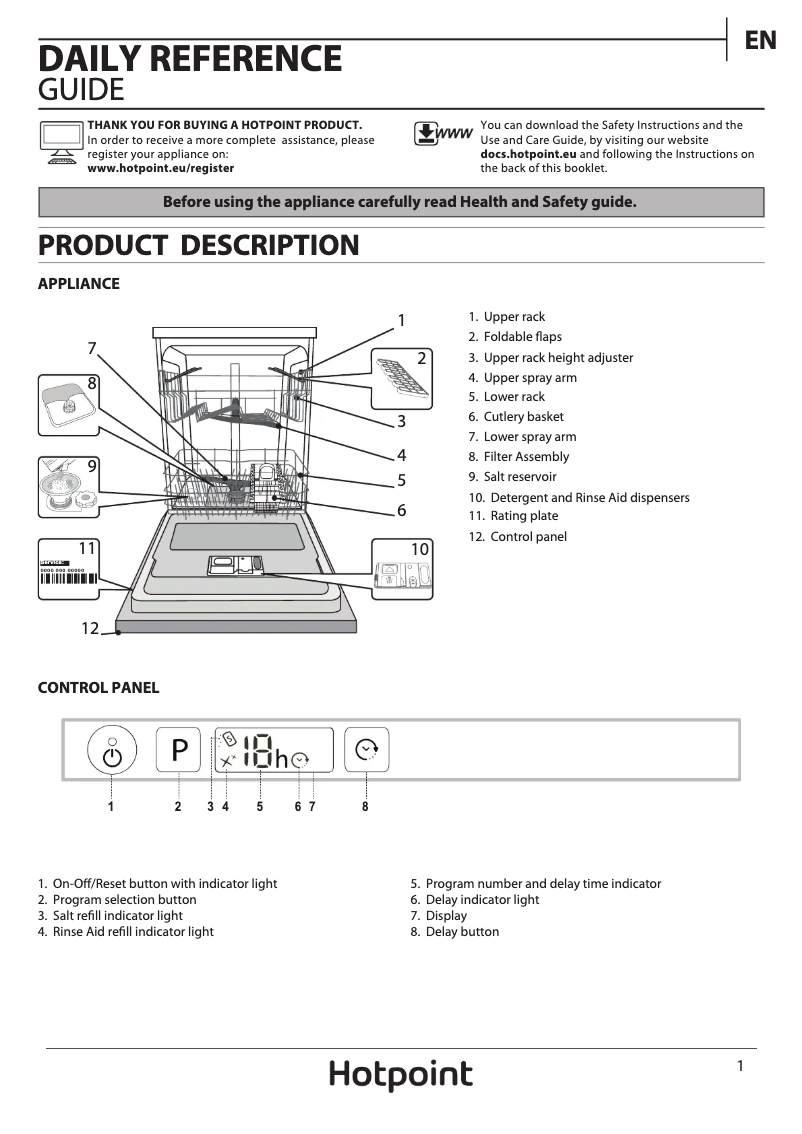 Page n°1 - Manuel utilisateur Hotpoint HEI 49118 C UK
