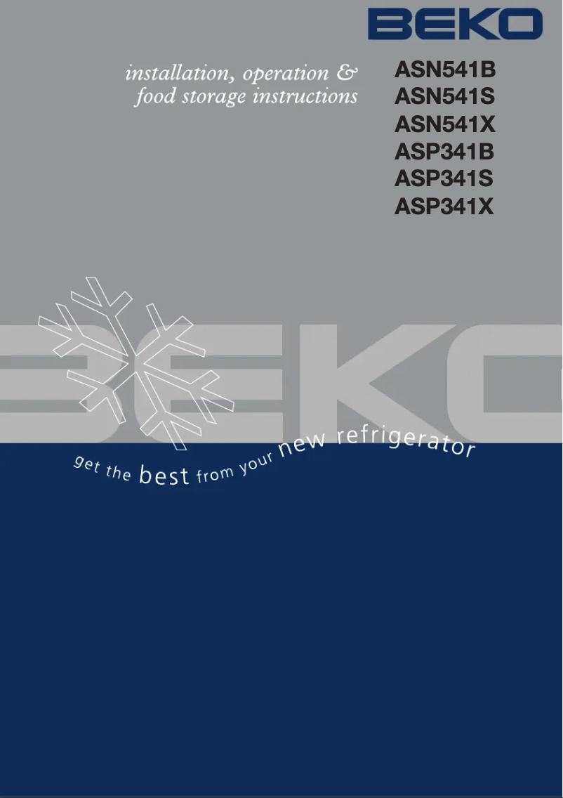 Page n°1 - Manuel utilisateur Beko ASP341S