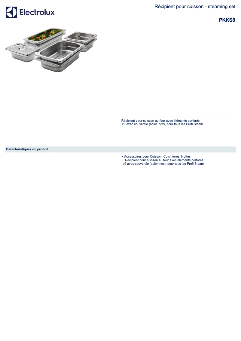 Image de la première page du manuel de l'appareil PKKS8