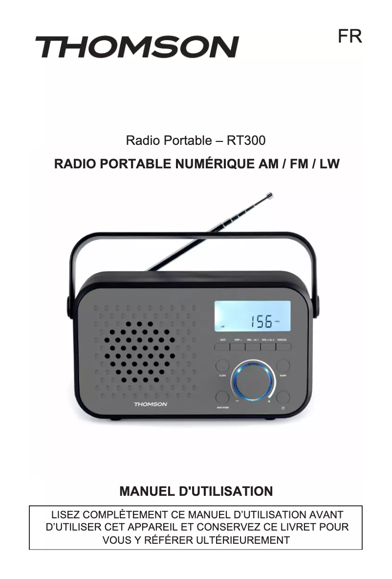Página 1 del manual Manual de usuario Thomson RT300