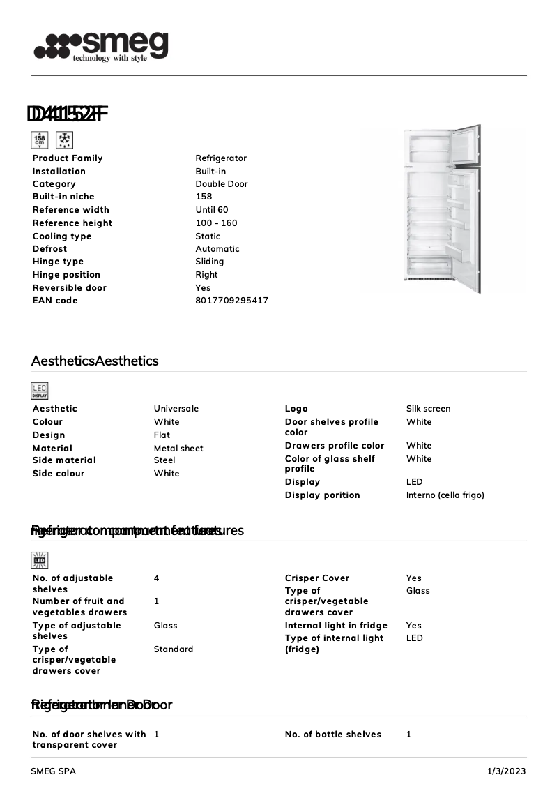 Page n°1 - Brochure Smeg D4152F