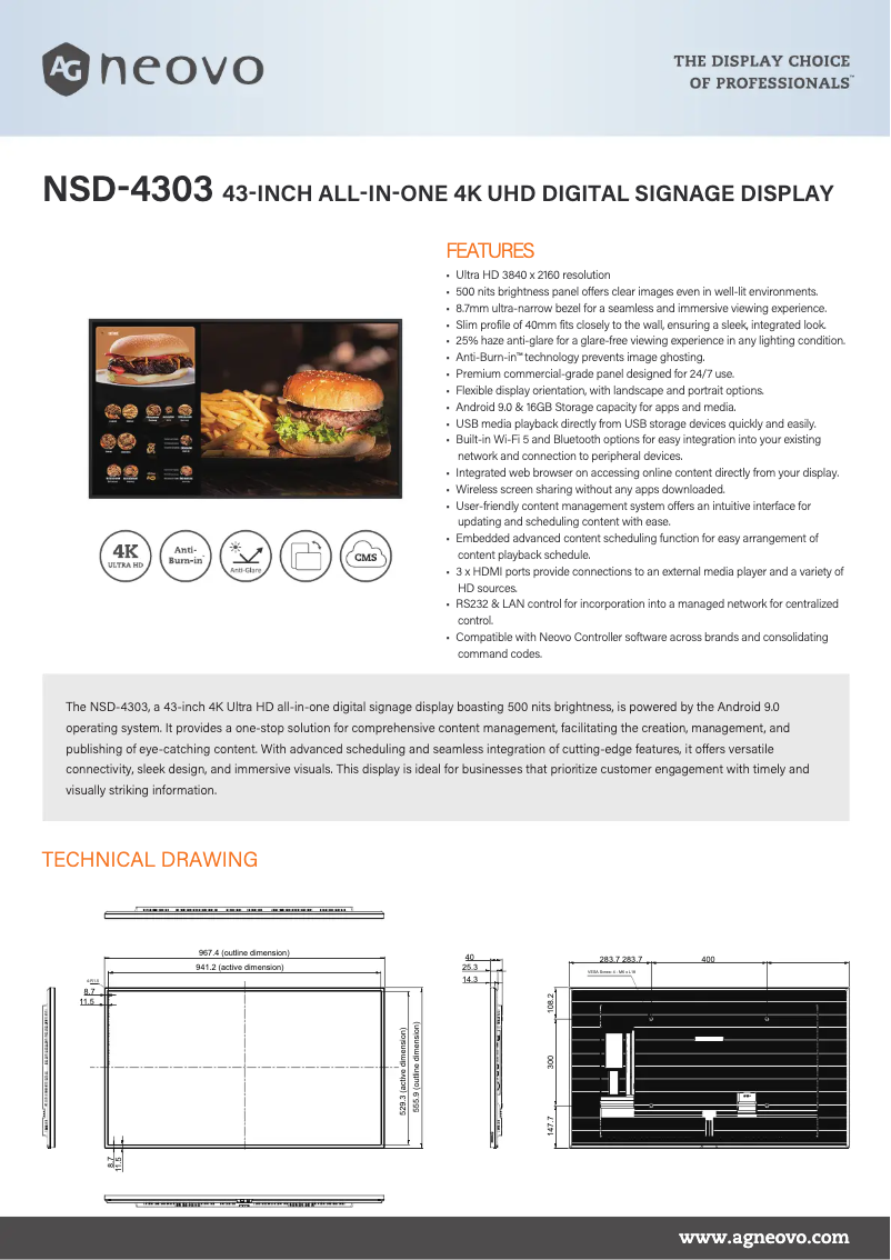 Image de la première page du manuel de l'appareil NSD-4303
