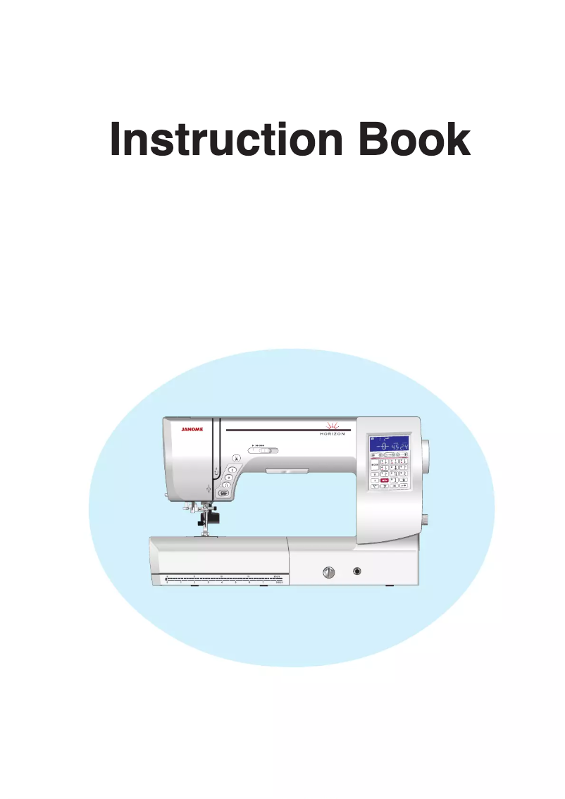 Page 1 de la notice Manuel utilisateur Janome Horizon Memory Craft 8200QCP Special Edition