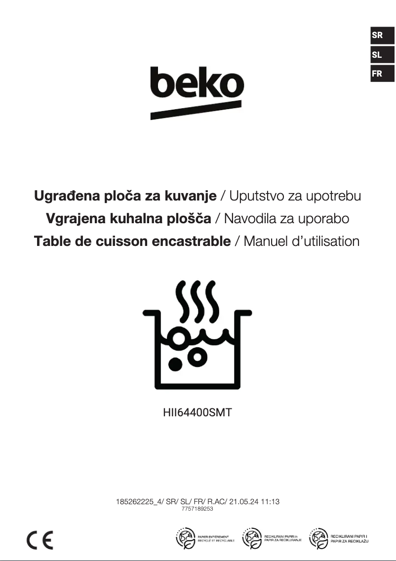 Image de la première page du manuel de l'appareil HII64400SMT