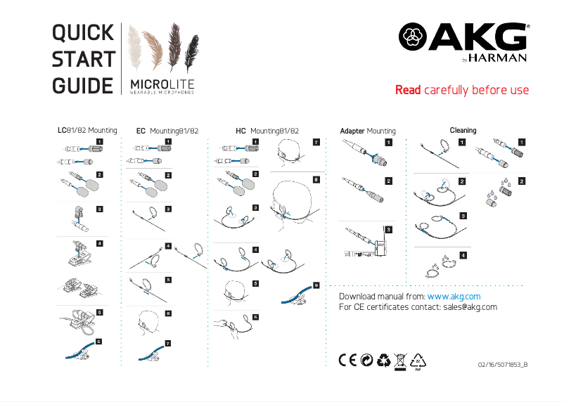 Page n°1 - Guide de démarrage rapide AKG WM81