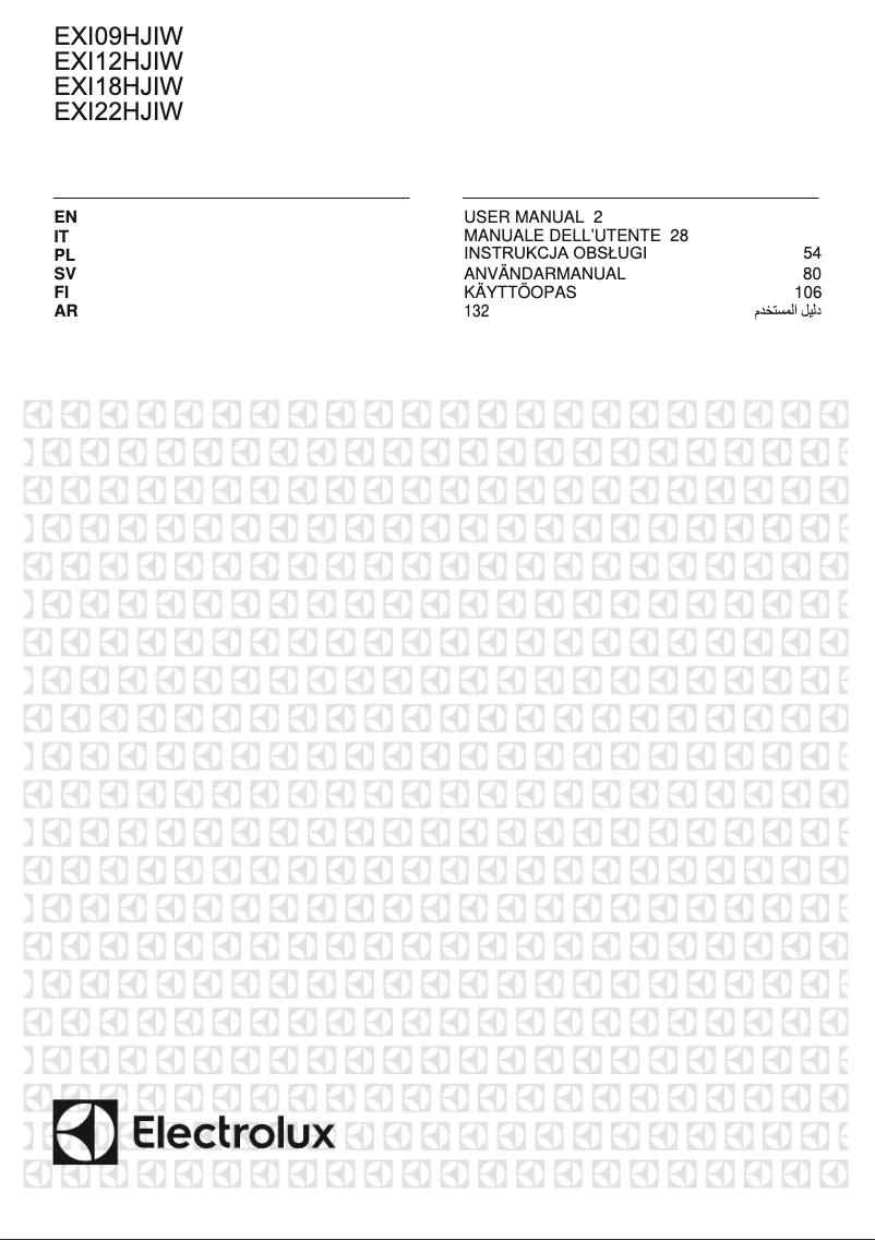 Página 1 del manual Manual de usuario Electrolux EXI09HJIWE