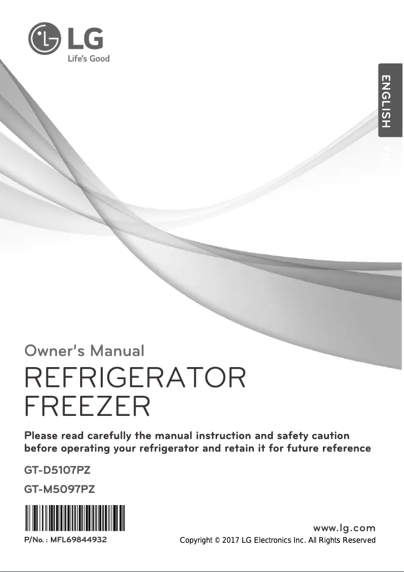 Page 1 de la notice Manuel utilisateur LG GT-M4807PZ