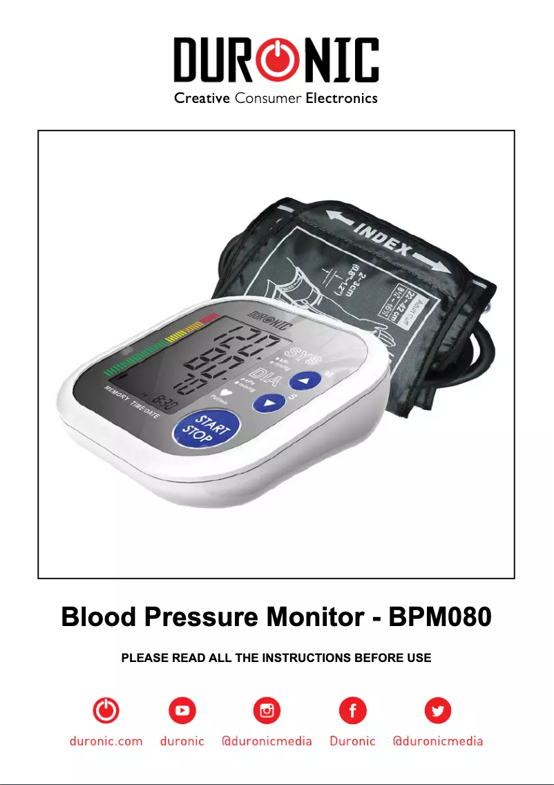 Image de la première page du manuel de l'appareil BPM080