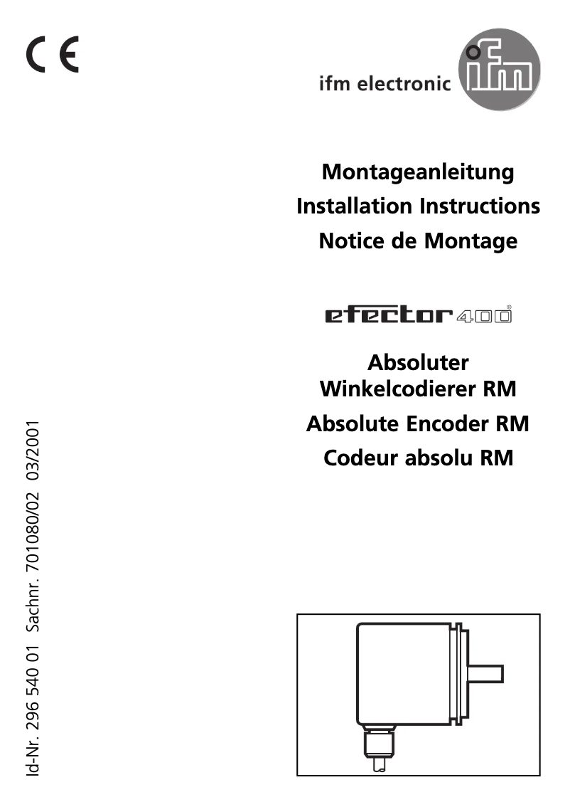 Page 1 de la notice Manuel utilisateur IFM RM6112