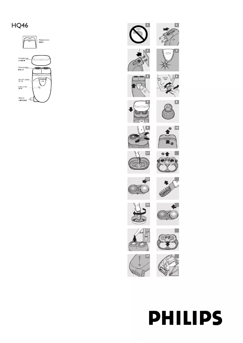 Page 1 de la notice Manuel utilisateur Philips HQ46