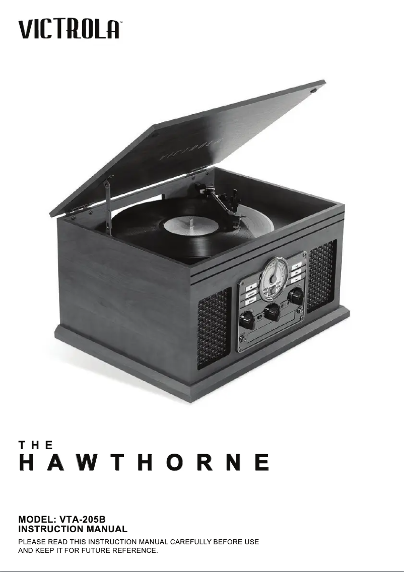 Page n°1 - Manuel utilisateur Victrola Hawthorne VTA-205B