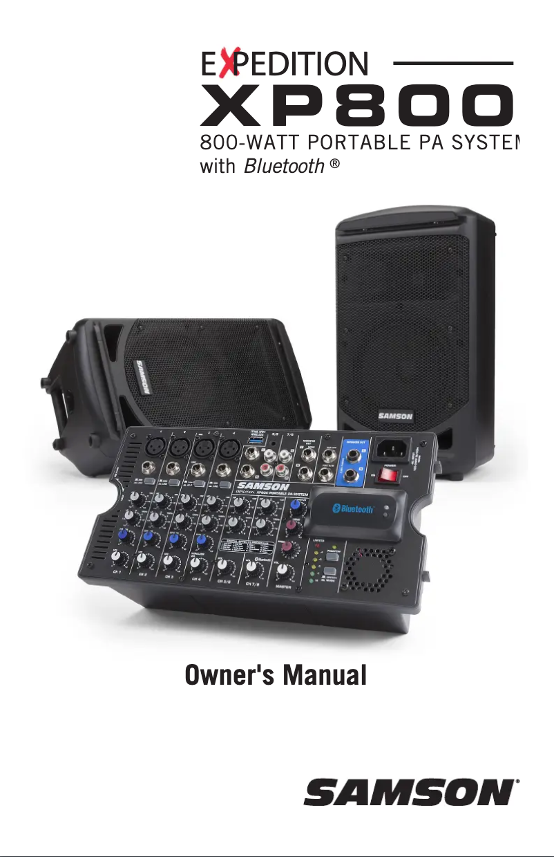 Page n°1 - Manuel utilisateur Samson Expedition XP800