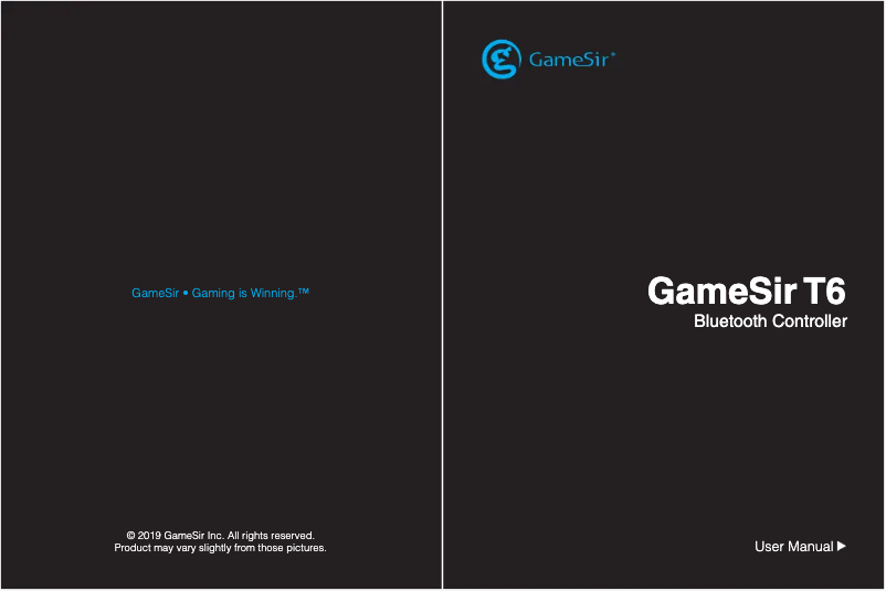 Page 1 de la notice Manuel utilisateur Gamesir T6