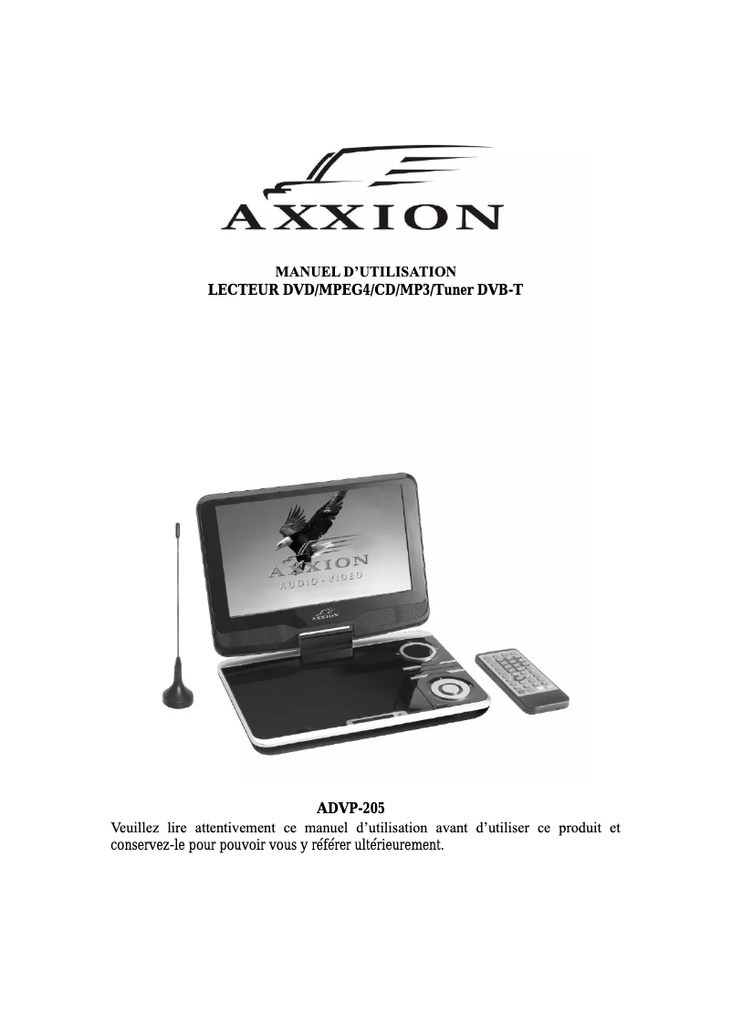 Page n°1 - Manuel utilisateur Axxion ADVP-205