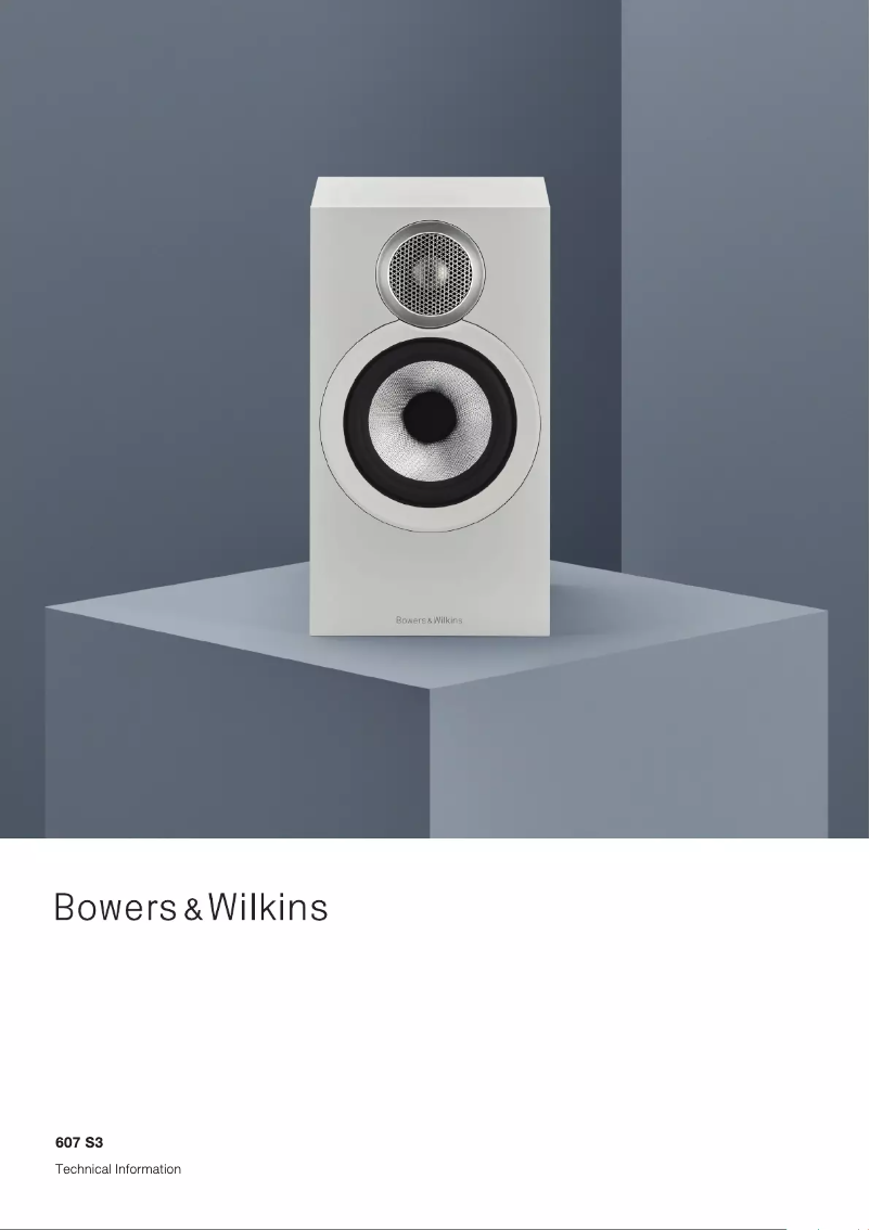 Page n°1 - Fiche technique Bowers & Wilkins 607 S3