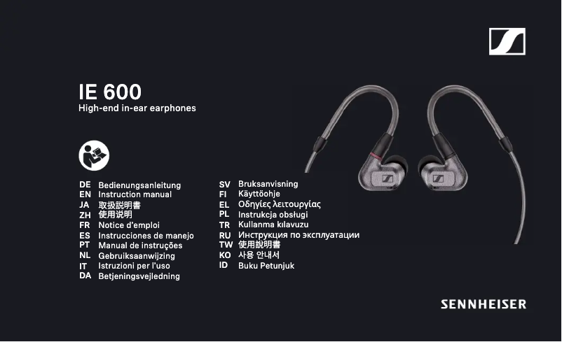 Image de la première page du manuel de l'appareil IE 600