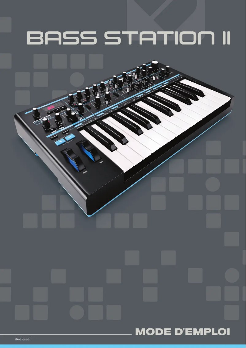 Page 1 de la notice Manuel utilisateur Novation Bass Station II