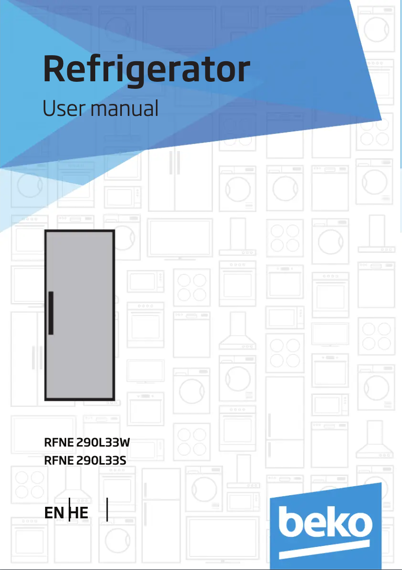 Page 1 de la notice Manuel utilisateur Beko RFNE295L33W